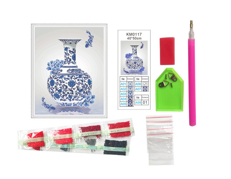 Алмазная вышивка «В стиле гжель» — картинка 2