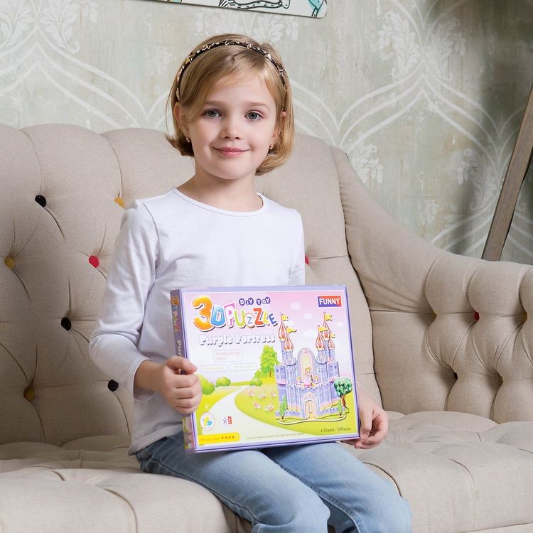 3D пазл Фиолетовый замок — картинка 4