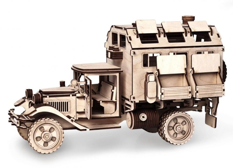 Конструктор из дерева «Грузовик Полуторка Фургон», Армия России — картинка 4