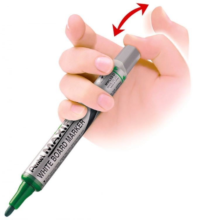 Маркер для доски Maxiflo, 4 мм, перо пулеобразное, цвет: синий, Pentel — картинка 2