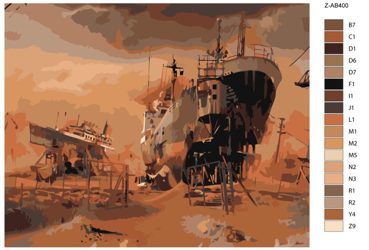 Картина по номерам «Заброшенная верфь» — картинка 2