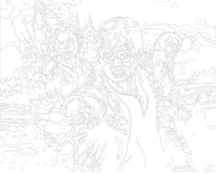 Картина по номерам «Гарри Поттер, Рон и Гермиона» — картинка 3