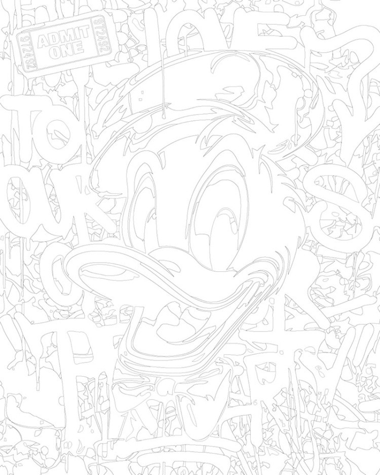 Картина по номерам «Дисней Disney: Дональд Дак граффити арт» — картинка 3