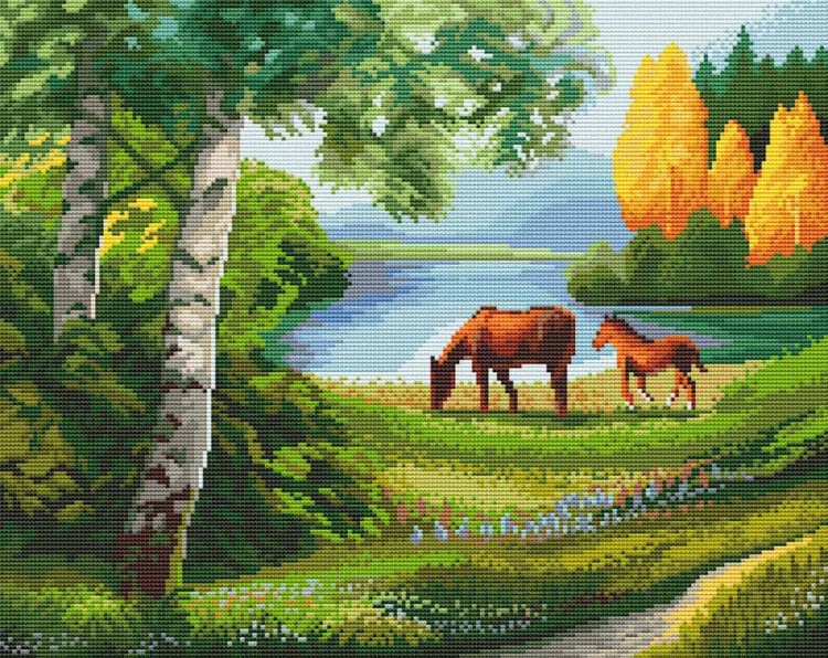 Алмазная вышивка «Русское поле» — картинка 2