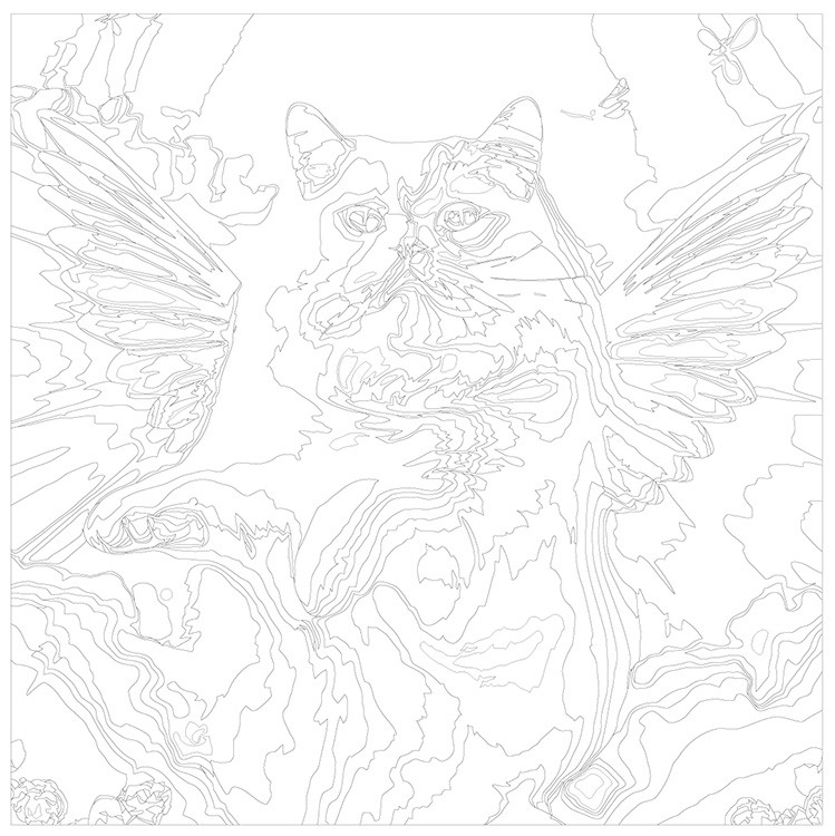 Картина по номерам «Толстый белый кот-ангел» — картинка 3