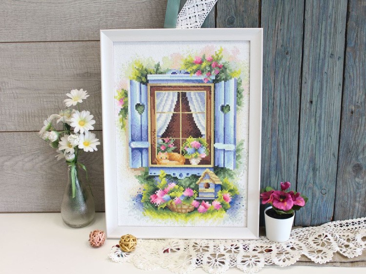 Алмазная вышивка «Окно в лето» — картинка 3
