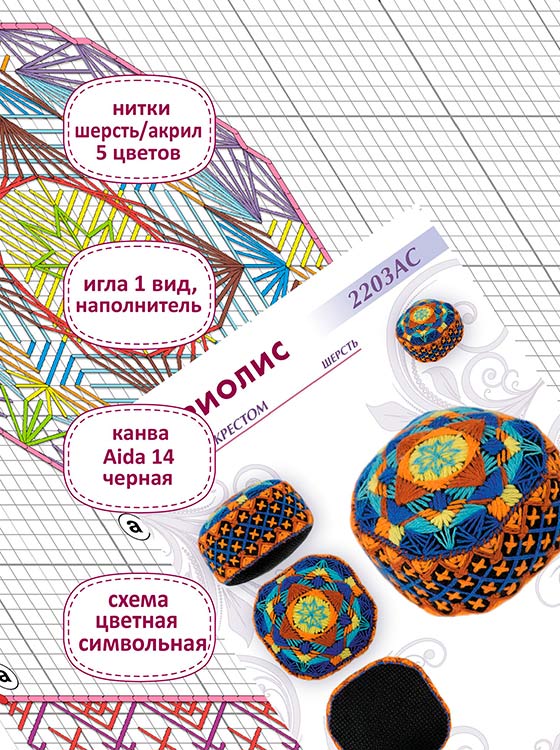 Набор для вышивания игольницы «Калейдоскоп» — картинка 3