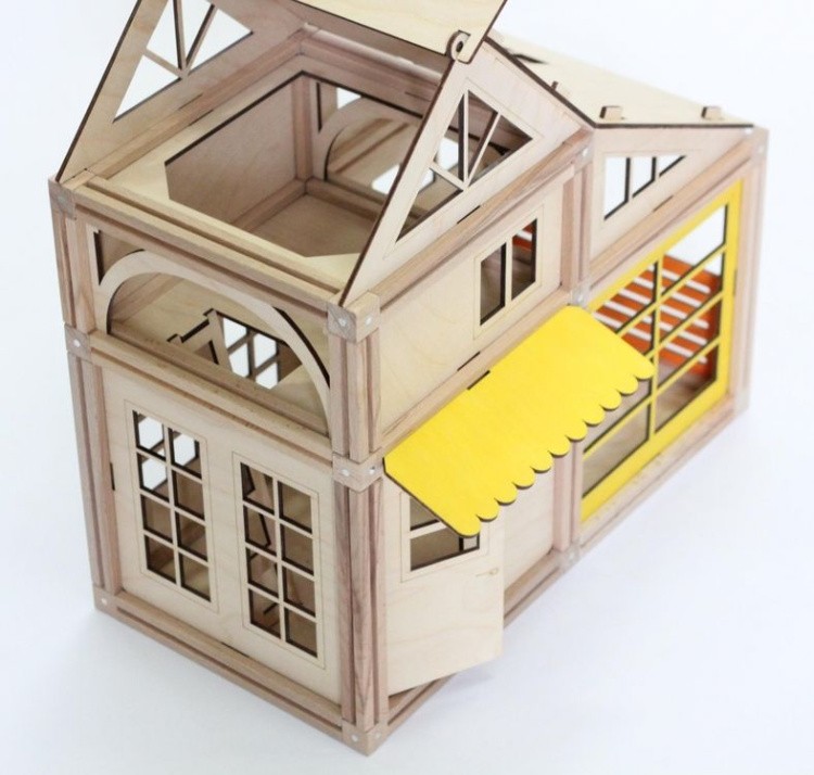 Магнитный конструктор «Дом», WOODJO — картинка 3