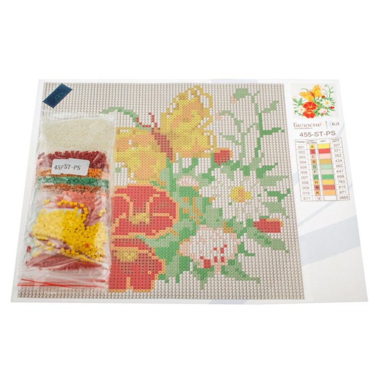 Алмазная вышивка «Бабочка на лугу» — картинка 3