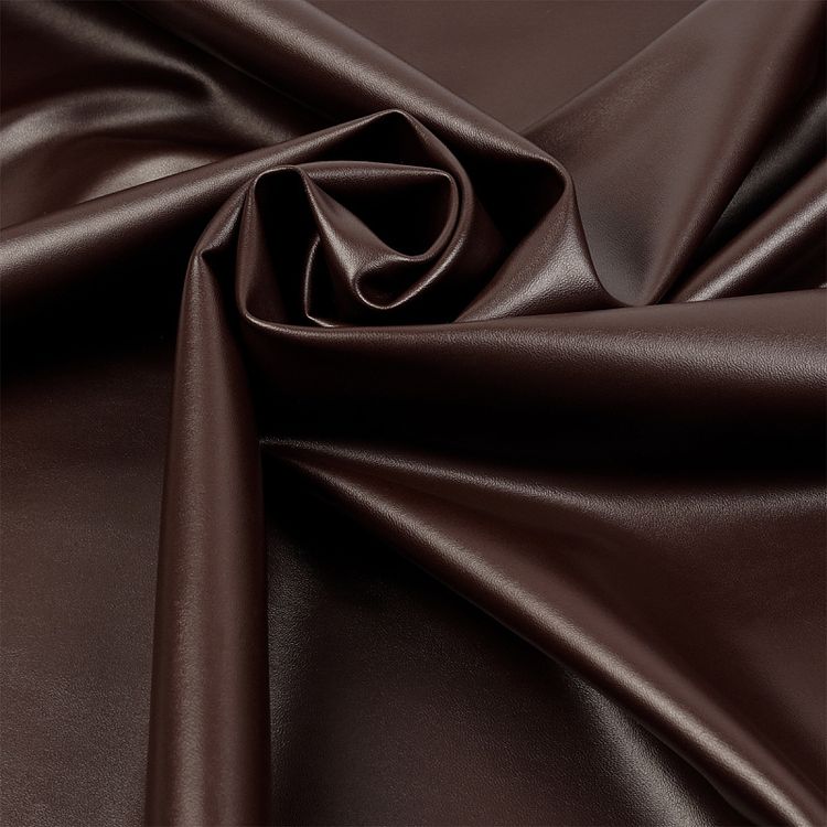 Кожа на трикотаже, 5 м x 137 см, 220 г/м², цвет: коричневый, TBY — картинка 5