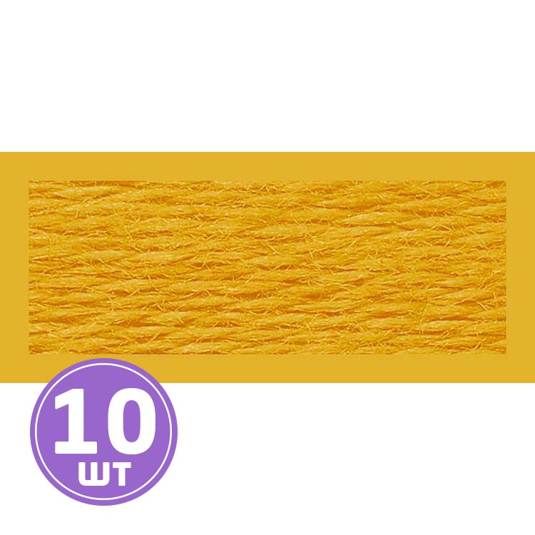 Нитки мулине (шерсть/акрил), 10 шт. по 20 м, цвет: №226 желтый, Риолис