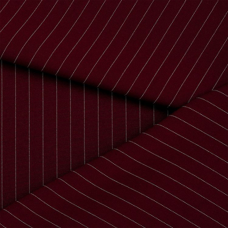 Ткань Габардин кач-во Фухуа, в полоску, 1 м х 150 см, 180 г/м², цвет: бордовый, TBY — картинка 4