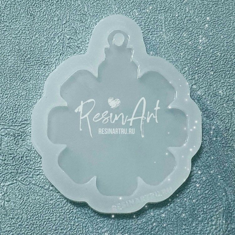 Елочная игрушка Снежинка №6 - Силиконовый молд, ResinArt — картинка 2