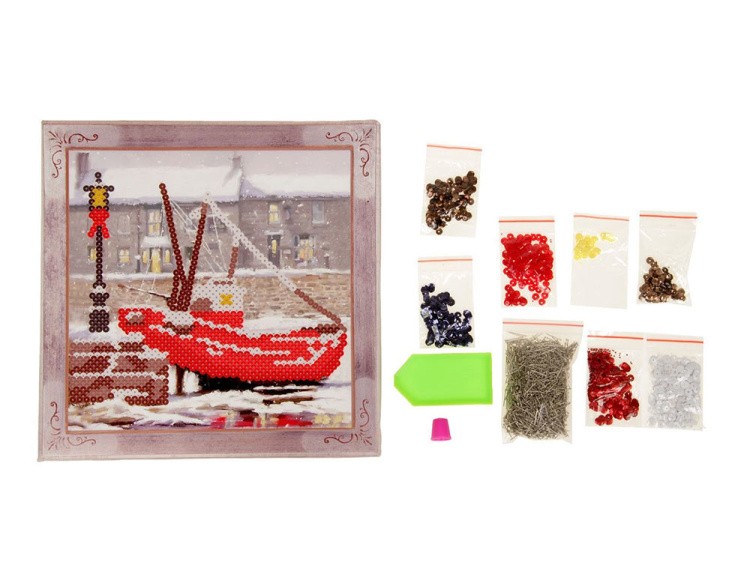 Мозаика из пайеток «Лодка» — картинка 3