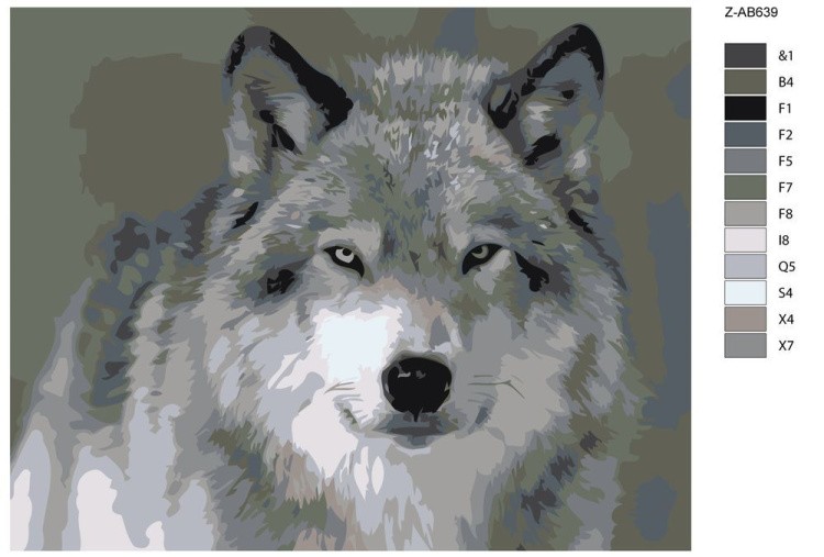 Картина по номерам «Серый волк» — картинка 2