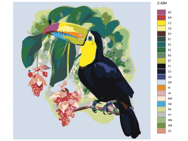 Картина по номерам «Тукан» — картинка 2