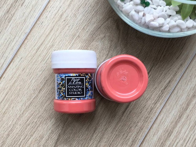 Краска для эбру коралловая 30 мл, Amazing Color — картинка 2