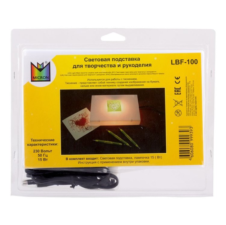 Световая подставка для творчества и рукоделия, пластик, Micron — картинка 2