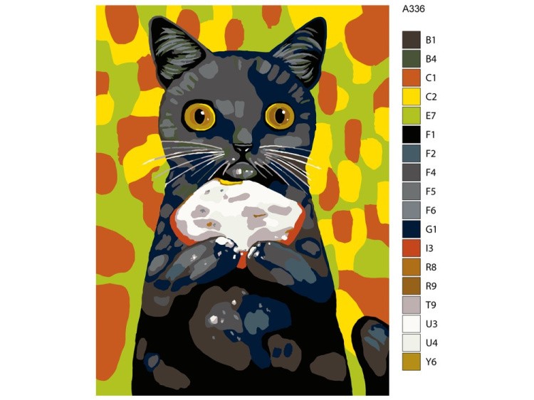 Картина по номерам «Любимое лакомство. Бутерброд» — картинка 2