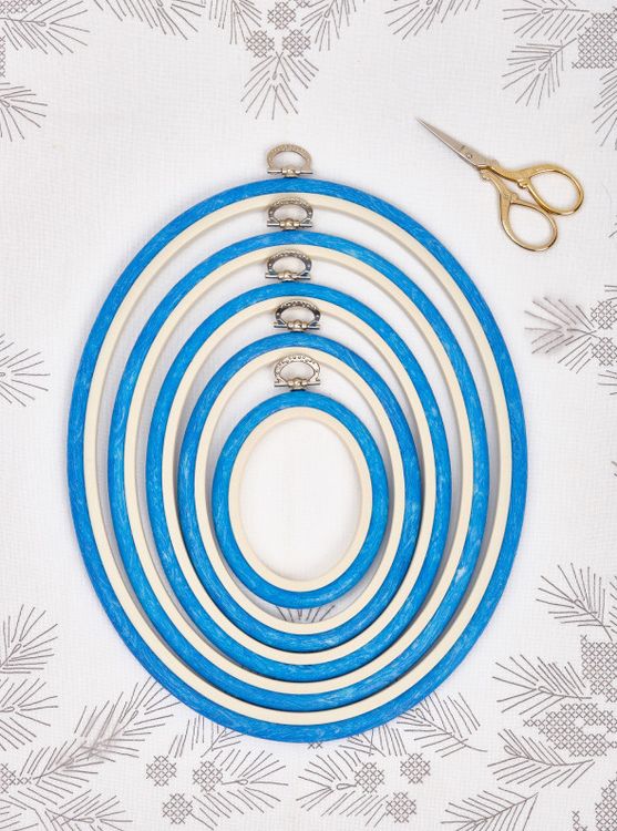 Пяльцы-рамка каучуковые овальные диаметр 85х105 мм, h=10, Nurge — картинка 3