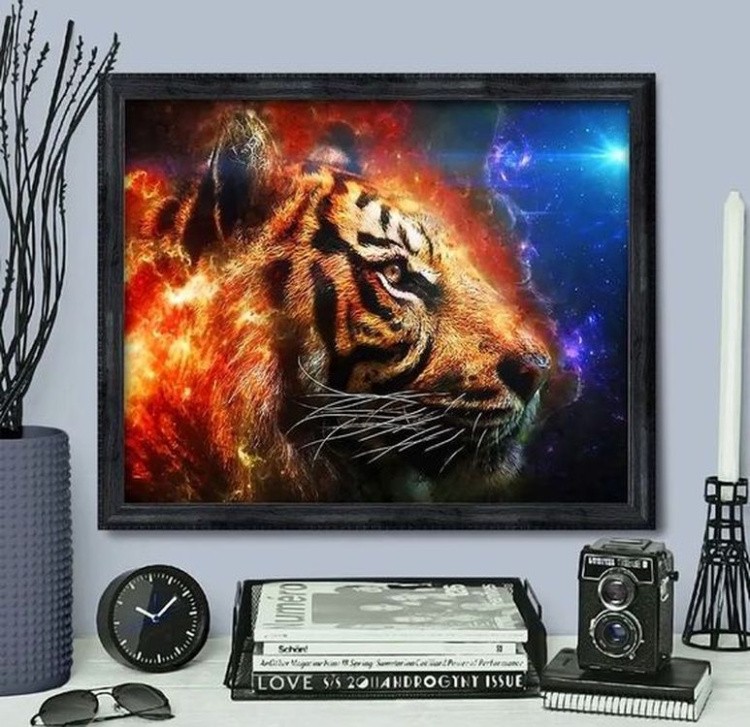 Алмазная вышивка «Космический тигр» — картинка 3
