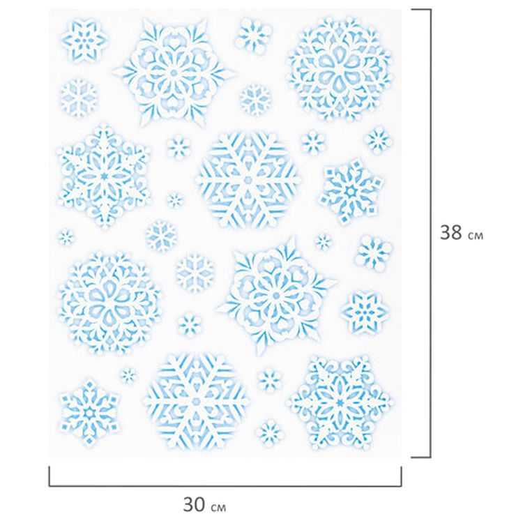 Украшение для окон и стекла «Голубые снежинки 1» — картинка 4