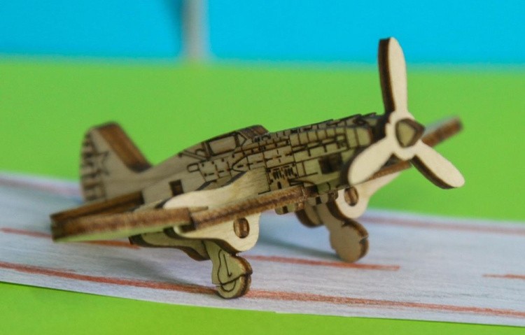 Конструктор из дерева «Самолет Миг-3», UNIWOOD — картинка 3