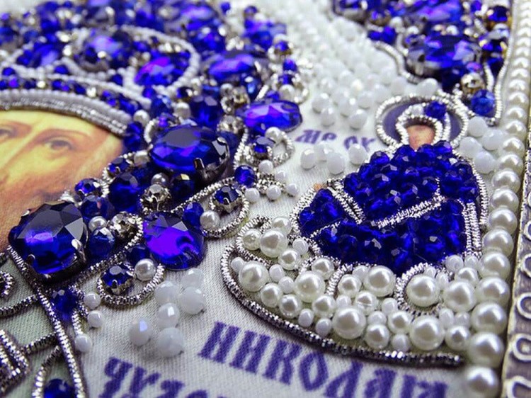 Набор вышивки хрустальными камнями «Николай» (синий) — картинка 11