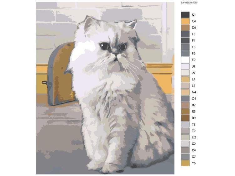 Картина по номерам «Белый перс» — картинка 2