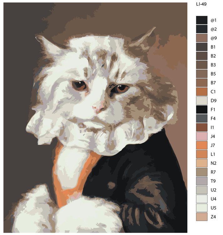 Картина по номерам «Кот придворный» — картинка 2