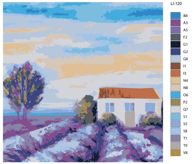 Картина по номерам «Лавандовый пейзаж» — картинка 2