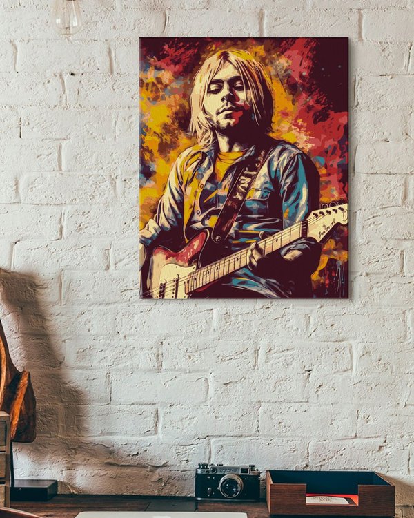 Картина по номерам «Курт Кобейн» — картинка 3
