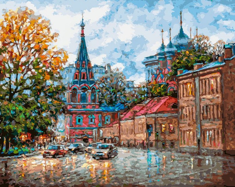 Картина по номерам «Москва под осенним небом»