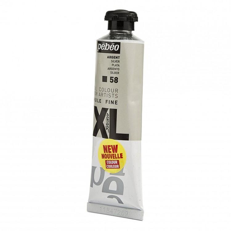 Краска масляная Pebeo XL (серебро), 37 мл — картинка 4