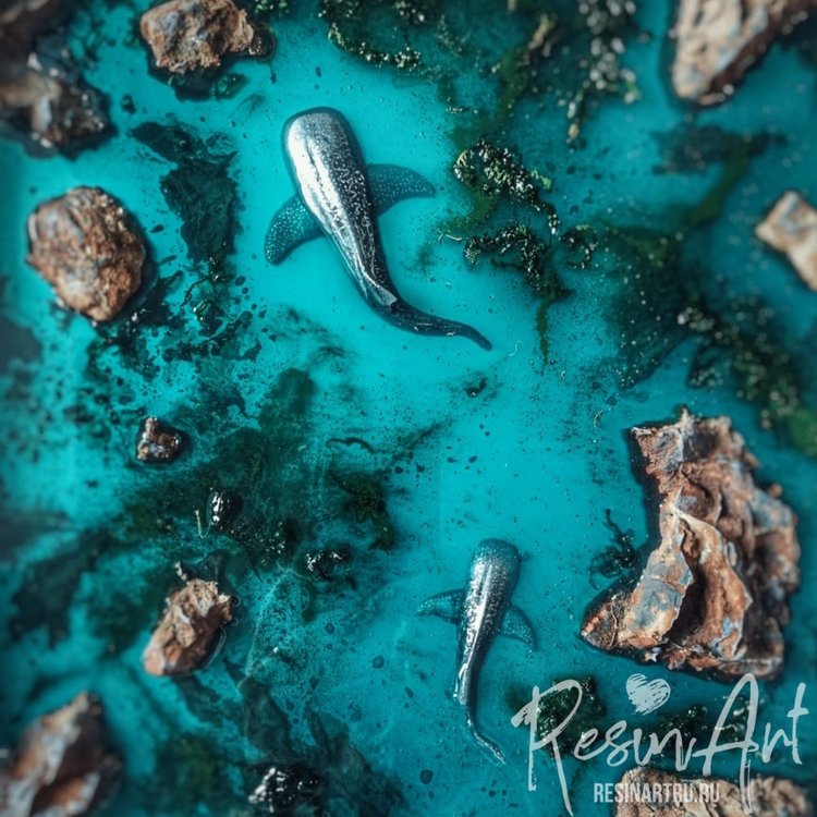 Китовая акула 3D small - Силиконовый молд, ResinArt — картинка 6