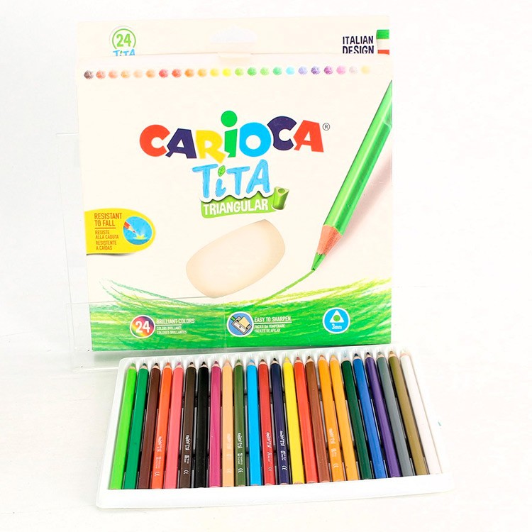 Карандаши цветные пластиковые «Tita», 24 цв., Carioca — картинка 2