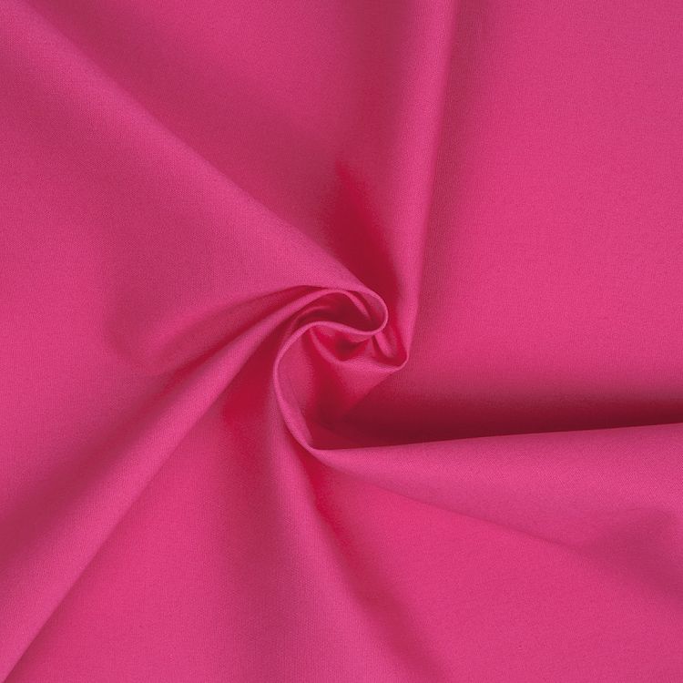 Ткань Поплин стрейч, 1 м х 150 см, 125 г/м², цвет: розовый, TBY