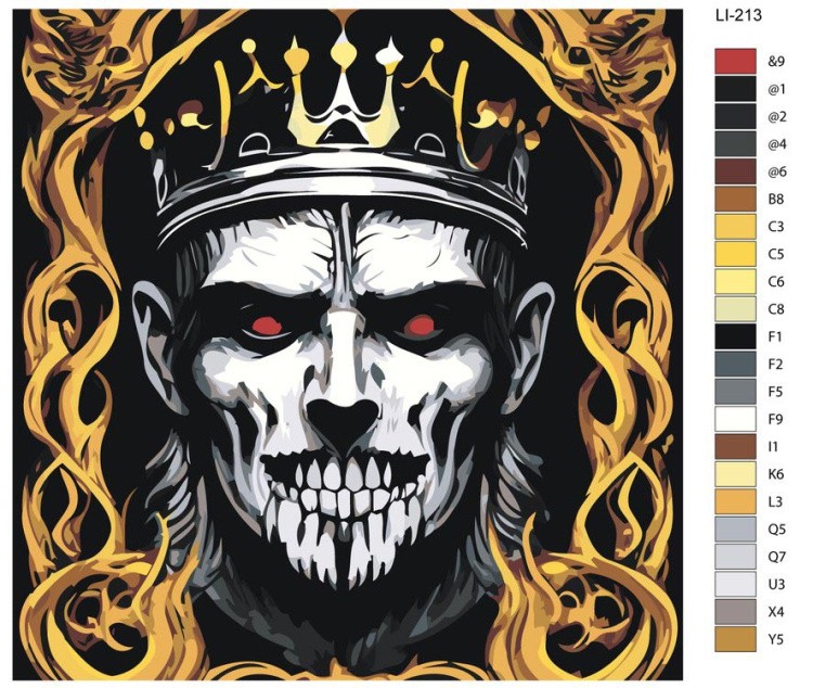 Картина по номерам «Красные глаза» — картинка 2