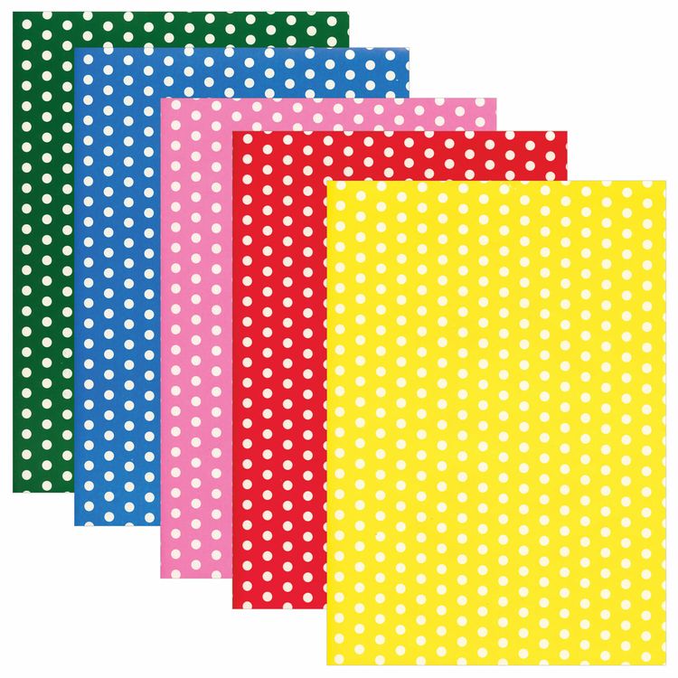 Цветная бумага А4, самоклеящаяся «Горошек», 5 листов, 5 цветов, ОСТРОВ СОКРОВИЩ — картинка 2