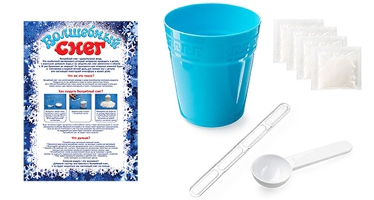 Набор для экспериментов «Волшебный снег», подарочный набор — картинка 2