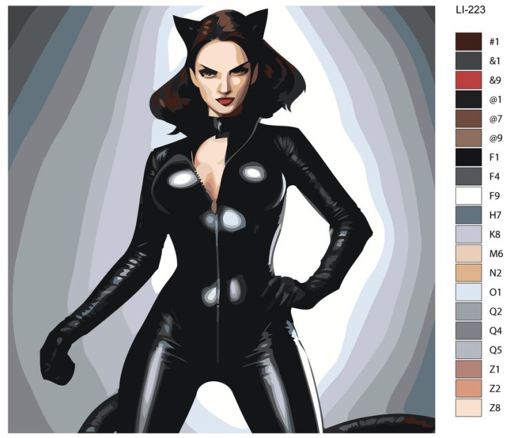 Картина по номерам «Женщина-кошка» — картинка 2