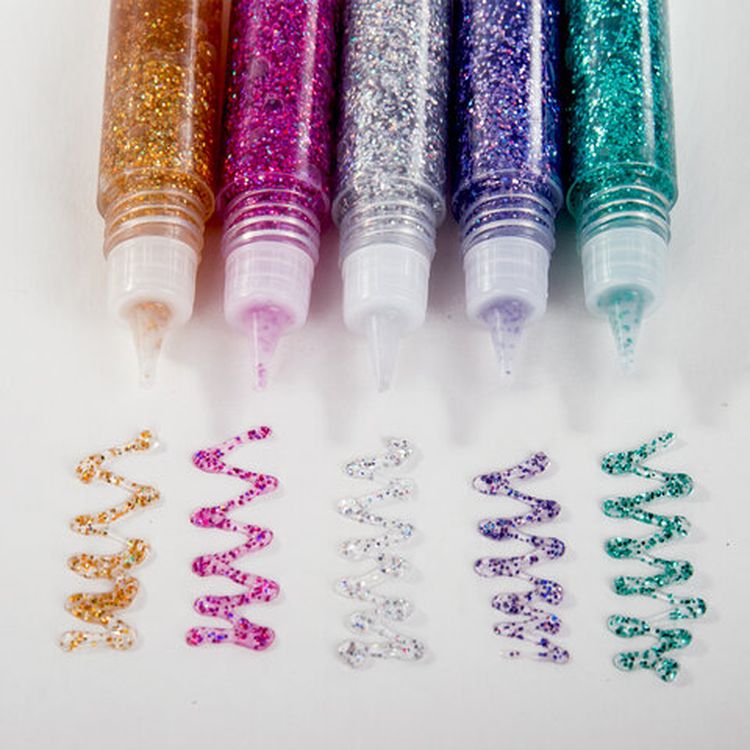 Гели с блестками, 5 цв., в тубах по 5 мл, Луч — картинка 4