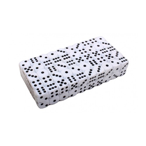 Кубик из белого пластика с черными точками, 16 мм, 1 шт. — картинка 4