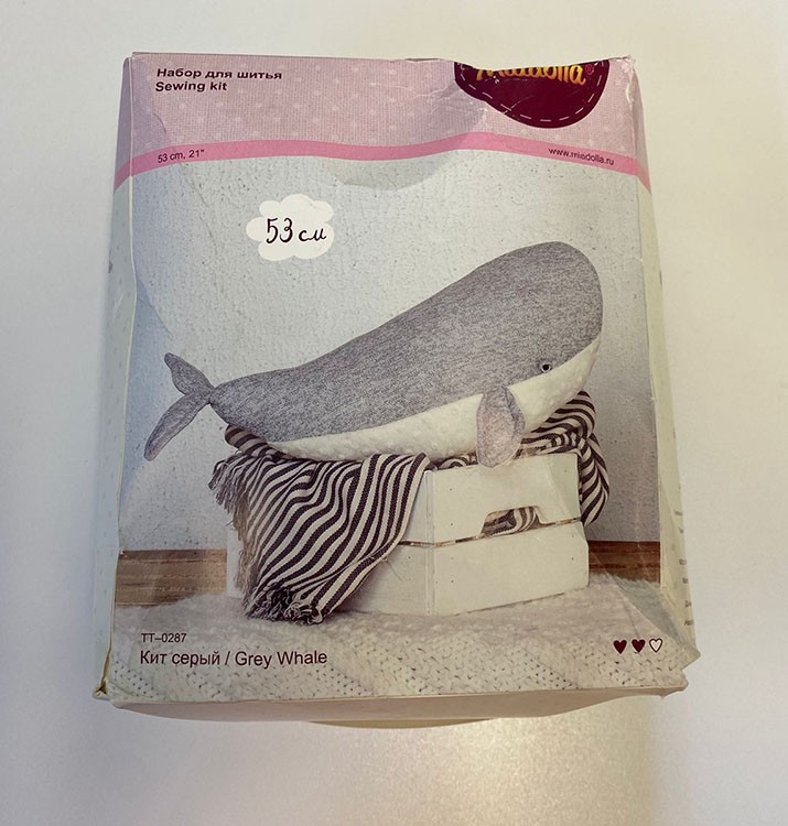 УЦЕНКА. Набор для шитья «Кит серый» (повреждена коробка) — картинка 2