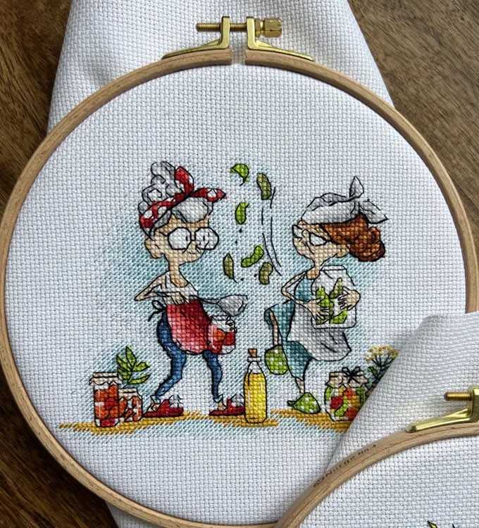 Набор для вышивания «Бабушки с солениями» — картинка 5