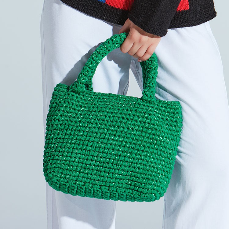 Пряжа YarnArt Macrame Cotton Lurex (Макраме Коттон Люрекс) (728), зеленый-зеленый, 5 шт. по 250 г — картинка 3