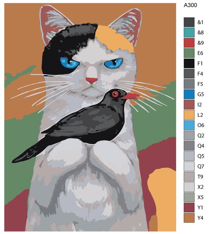 Картина по номерам «Друзья» — картинка 2