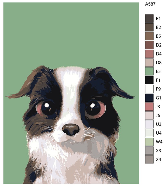 Картина по номерам «Щенок Тео» — картинка 2