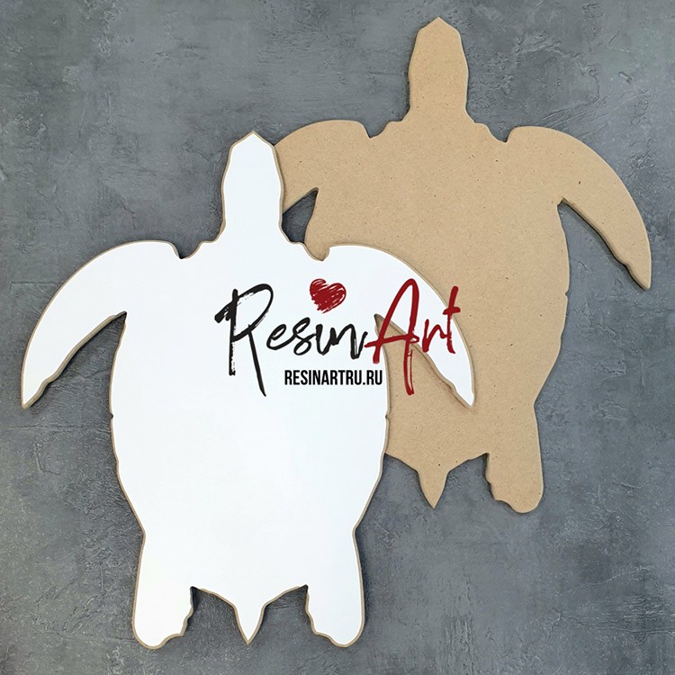 Артборд для смолы/алкогольных чернил Черепаха (с ламинацией) 1 шт., 40х35 см, ResinArt — картинка 2