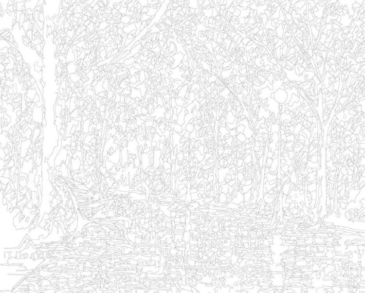 Картина по номерам «Вечер в осеннем сквере» — картинка 3